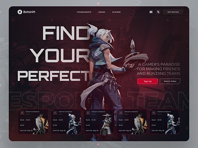 eSports - themed Website 3d app branding design esports figma game graphic design illustration logo ui ux uxui website