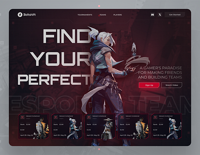 eSports - themed Website 3d app branding design esports figma game graphic design illustration logo ui ux uxui website