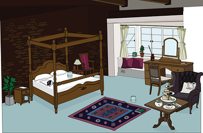 Antique room in Cotswold antiqueroomcotswold graphic design illustration