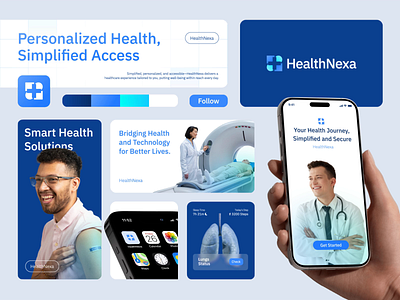 HealthNexa - HealthTech Branding animation blue brand brand identity branding branding ideas design graphic design health healthtech logo logo branding logo design logo ideas logo motion motion motion graphics simple tech vektora