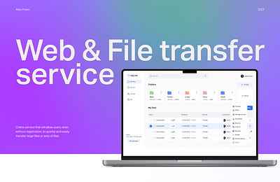 File transfer service filetransfer ui ux webdesign webservice