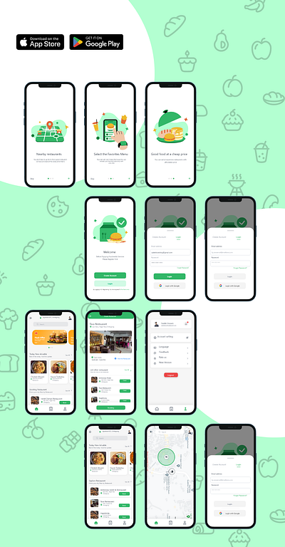 Book a meal mobile app ui deisng ux design