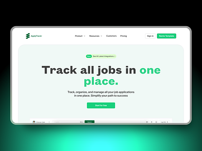 ApplyTrackr Website Project framer ui
