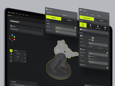 3D Printing Service App Interface for Model Production 3d design 3d printer block design cinema 4d cinema4d design fdm manufacturing materials module design optimization print print 3d printing render sla stl web web design website