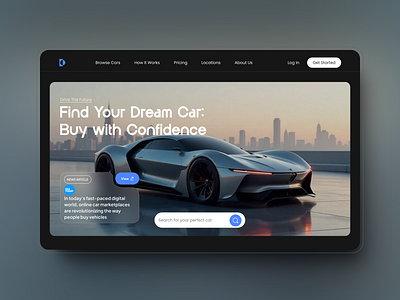 Car Marketplace Website Design car design designer figma future ui uiux uiuxdesign web website