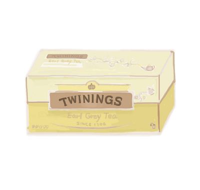 Yellow tea box blacktea earlgreytea graphic design illustration packageillust teabox teaboxillust teaillusst twinings