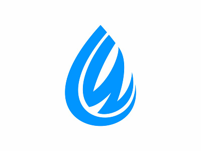 LW + Waterdrop Logo blue drip droplet icon letter lettering lettermark logo mark symbol type water waterdrop