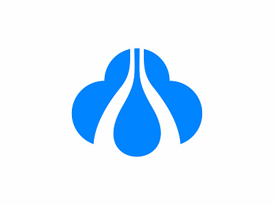 Cloud Waterdrop Logo cloud droplet icon logo mark rain sky water waterdrop