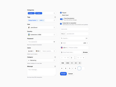 UI Elements button checkbox components figma form input multiselect number field radio button select select field text area ui elements ui kit