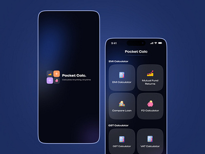 📱 PocketCalc: Calculate Anything, Anytime application calculator dark theme figma ui website