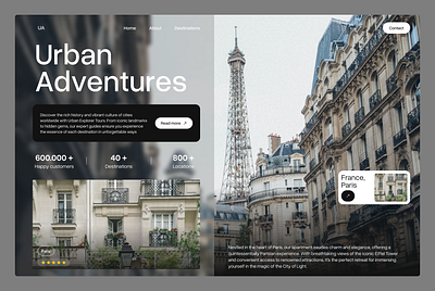 Travel hero design graphic design ui webdesign