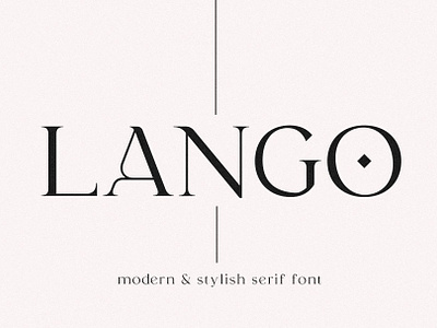 Lango | Modern Serif Font
