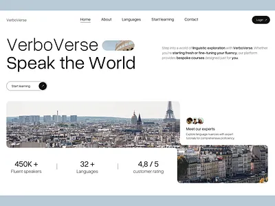 Language learning platform design graphic design ui webdesign