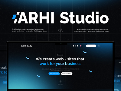 Arhi Studio: web design branding custom design design digital digital solutions graphic design innovative design landing logo site ui uiux uiux design user interface ux visual identity web web design web development web site