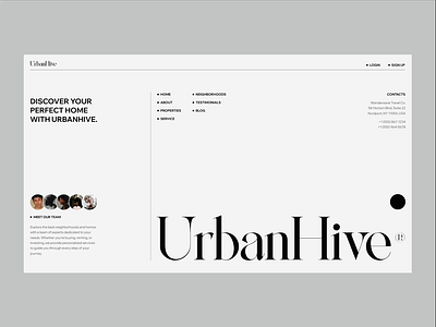 UrbanHive® – Web Design for Real Estate Platform apartment landing page listing property management property website proptech real estate real estate agency real estate platform real estate ui uiux web app web design