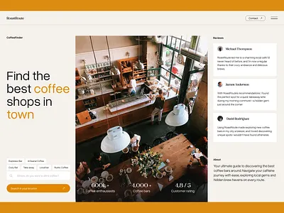 Coffee finder hero design graphic design ui webdesign