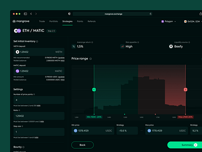 Mangrove Strategies crypto defi dex mangrove strategies trade ui user interface ux web3