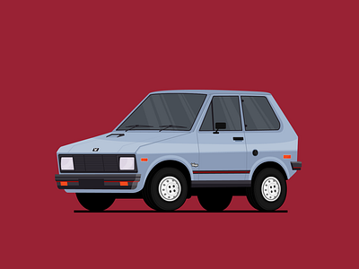 Zastava Yugo GL 1985 autodesign carart carillustration classiccars creativeillustration designinspiration digitaldrawing dribbbleart illustrationart minimalart retrocar vectorart vectordesign vehicledesign yugocar