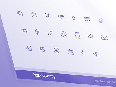 Icon Set for Enomy App 2 px outlines 40 x 40 px brand branding design enomy app graphic design icon set icon set app application icons designer illustration illustrator ai mobile mockup nails photoshop psd print designer purple color schemes senior designer typo typography ui ux designer