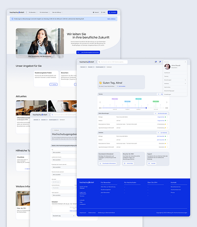 Hochschulstart - Application for Students and Universities dashboard students ui university ux webdesign