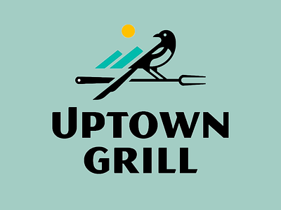 Uptown Grill - Branding brand identity branding cafe cafeteria design emblem graphic design icon illustration label logo logo design logomark logotype modern monogram packaging design restaurant typography visual identity