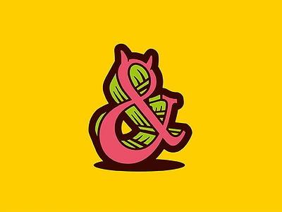 Ampersand with horns colorful logo