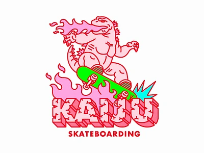 KAIJU - Skateboarding Logo brand design brand identity branding design graffiti icon identity illustration logotype skate skatebaord skateboard skateboarding skater sunrise urban design vector visual identity