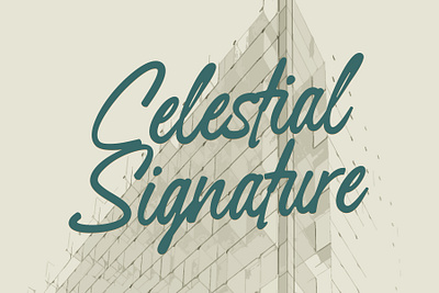 Celestial Signature branding design fonts graphic design handlettering logo typeface typography