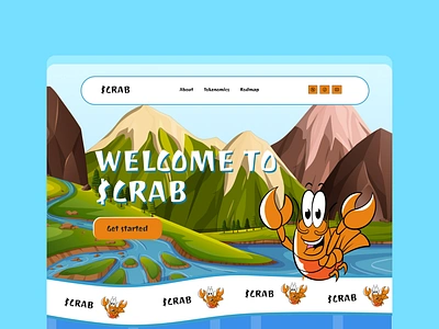 $CRAB WEB3 HOMEPAGE DESIGN blockchain crypto design homepage ui ux web3