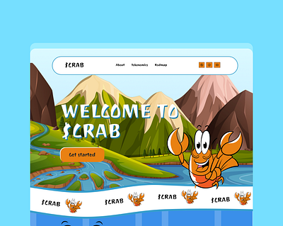 $CRAB WEB3 HOMEPAGE DESIGN blockchain crypto design homepage ui ux web3