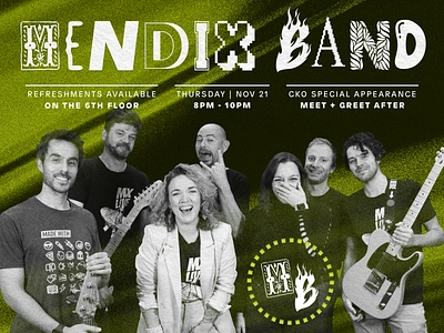 Mendix Band Poster band band poster branding event green grit guittar low code mendix music poster rock rock n roll typography