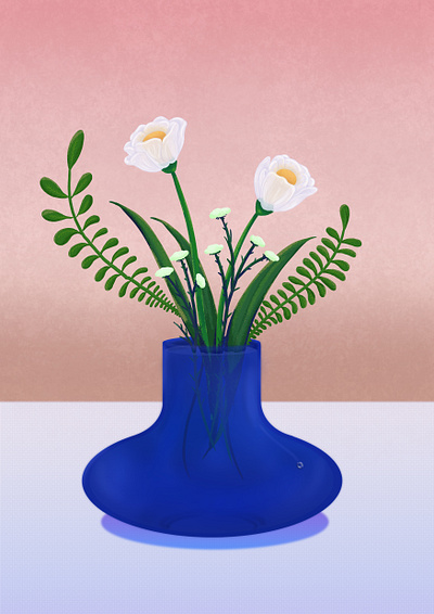 Still but full of life - Flower poster digital art digital painting illustration