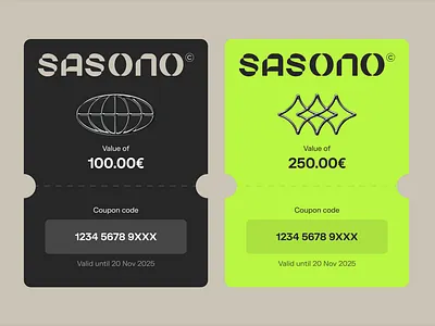 Coupon / Voucher design cards code concept coupon design fintech graphic money pay payment prepaid voucher