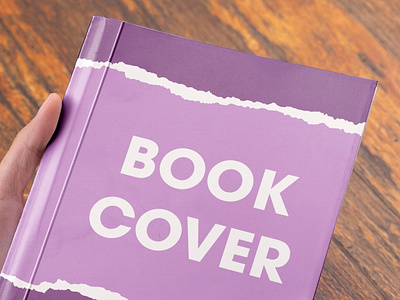 Book Cover Mockup book branding cover design graphic design logo mockup people purple realistic mockup table