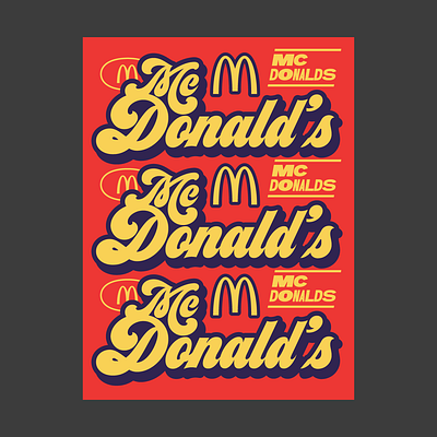 Famous Logos Posters I adidas apple design faelpt illustration instagram lettering mcdonalds nike type typedesign typography