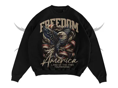 Freedom America Sweater Design branding graphic design