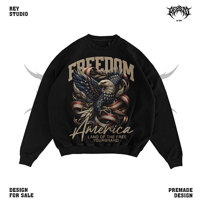 Freedom America Sweater Design branding graphic design