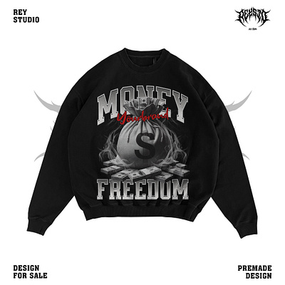 Money Freedom Sweater branding graphic design logo