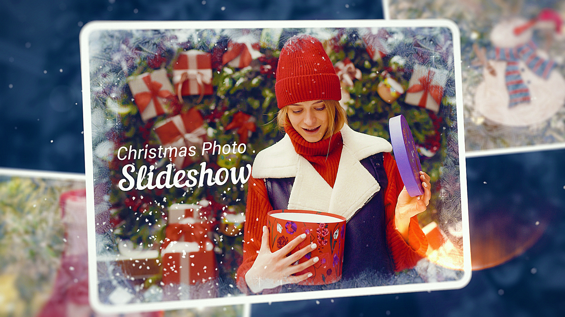 Christmas Photo Slideshow (AE Template) aftereffects card christmas design happynewyear motiondesign motiongraphics photo slideshow xmas