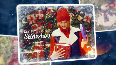 Christmas Photo Slideshow (AE Template) aftereffects card christmas design happynewyear motiondesign motiongraphics photo slideshow xmas