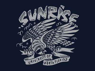 Illustration illustration osprey sunrise surf shop unf university of north florida