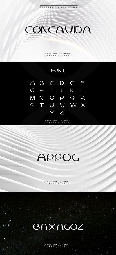 Concavida: A Modern Typeface for Bold Creators fontdesign typedesign typeface typography