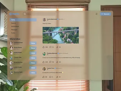 Design Exploration - VR Social Media figma figma design ui user interface virtual reality
