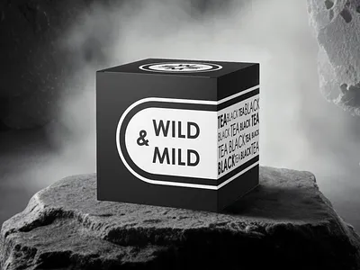 Package and poster for "Wild&Mild" tea 3d branding design graphic design logo typography