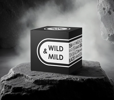 Package and poster for "Wild&Mild" tea 3d branding design graphic design logo typography