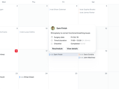 OpReady: calendar calendar interface product ui