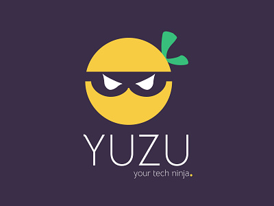 Yuzu logo brandin logo ninja yuzu