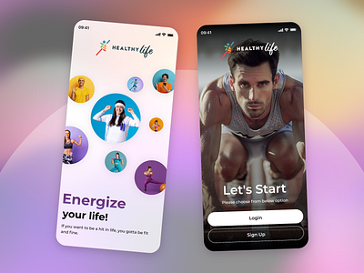 Healthy Life - Fitness Evaluation App ai in fitness ai tool app app design app development digital fitness fitness app graphic design health health living healthy lifestyle app illustration mobile app personal coach smart workouts ui ux virtual coach workout