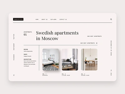 SWEDISH - Typography website clean web layout custom web design home finder house search interactive ui minimalist design mobile friendly modern web design property finder property listings property search property showcase real estate platform real estate ux real estate website responsive design user friendly design uxui design web design inspiration