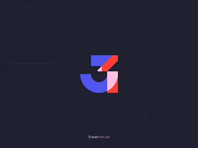 31 colors design minimalistic monogram number simple typographic